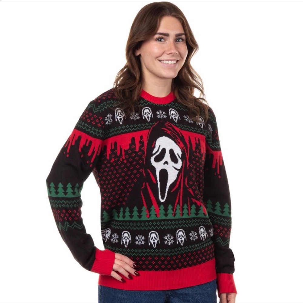 Ghost face:Scream Black & Red Graphic unisex Sweater